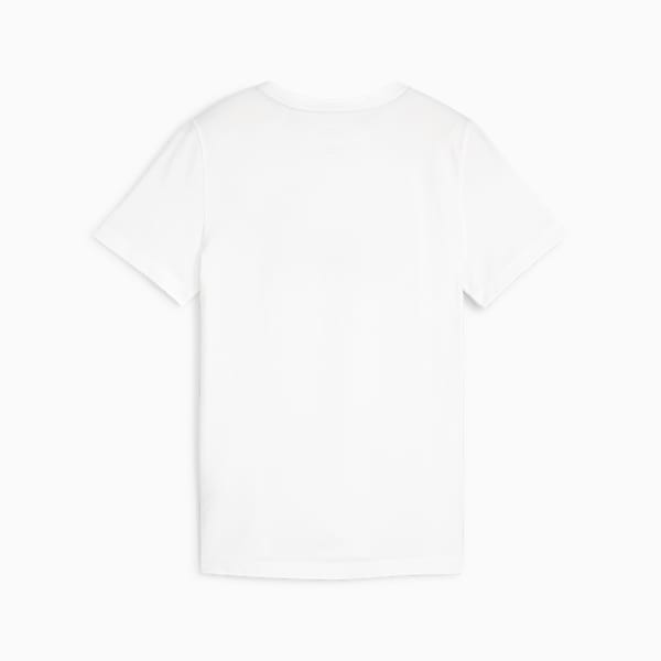 Essentials Logo Boys' Tee, PUMA White-Zen Blue, extralarge