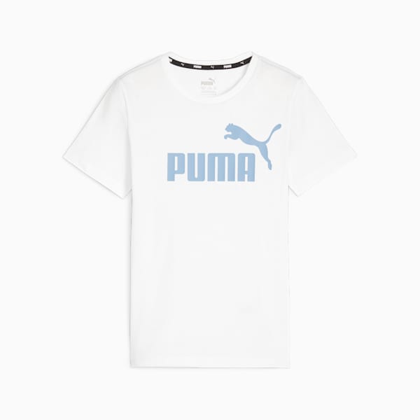 Playera Adolescentes Essentials Logo, PUMA White-Zen Blue, extralarge