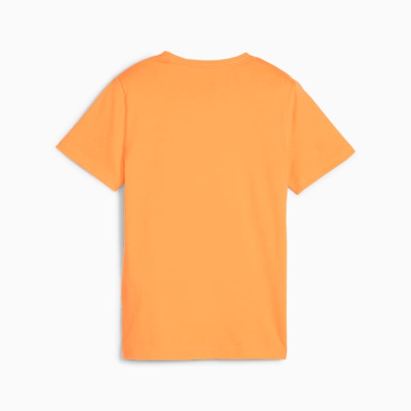 Essentials Logo Boys' Tee, Clementine-PUMA White, extralarge