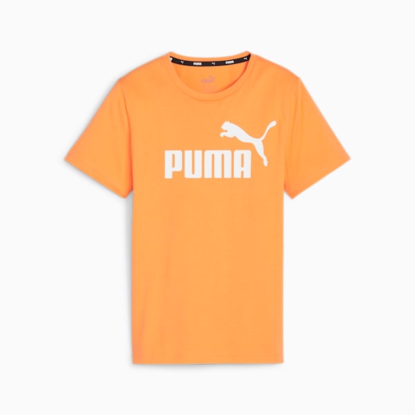 Playera Adolescentes Essentials Logo, Clementine-PUMA White, extralarge