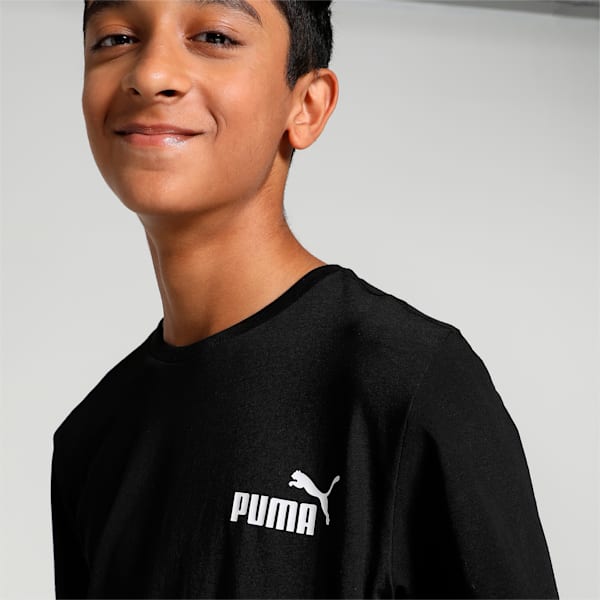 Small Logo Boy's T-Shirt, Puma Black, extralarge-IND