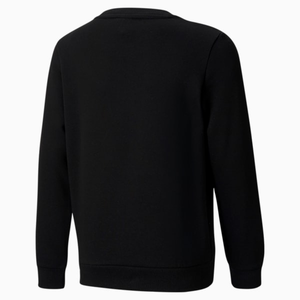 Big Logo Boy's Crew-Neck Sweat Shirt, Puma Black, extralarge-IND