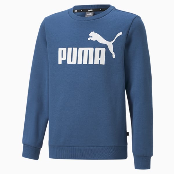 Big Logo Boy's Crew-Neck Sweat Shirt, Lake Blue, extralarge-IND