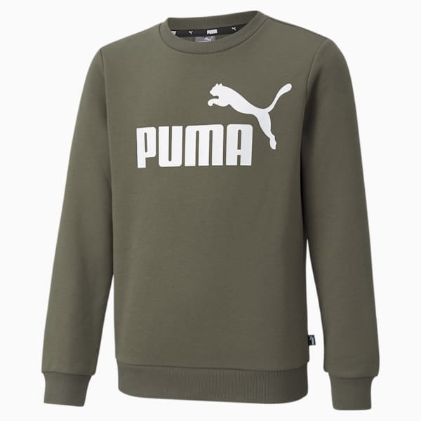 Big Logo Boy's Crew-Neck Sweat Shirt, Grape Leaf, extralarge-IND