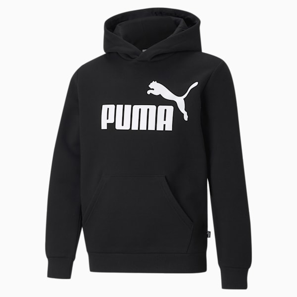 Big Logo Boy's Hoodie, Puma Black, extralarge-AUS