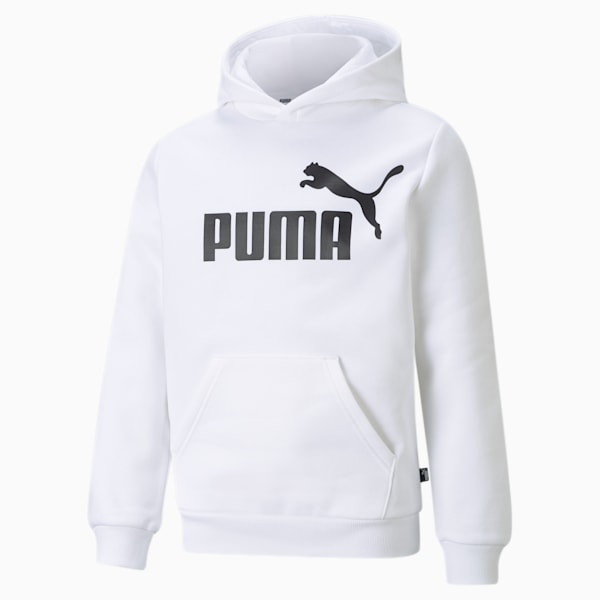Essentials Big Logo Boys' Hoodie, Puma White