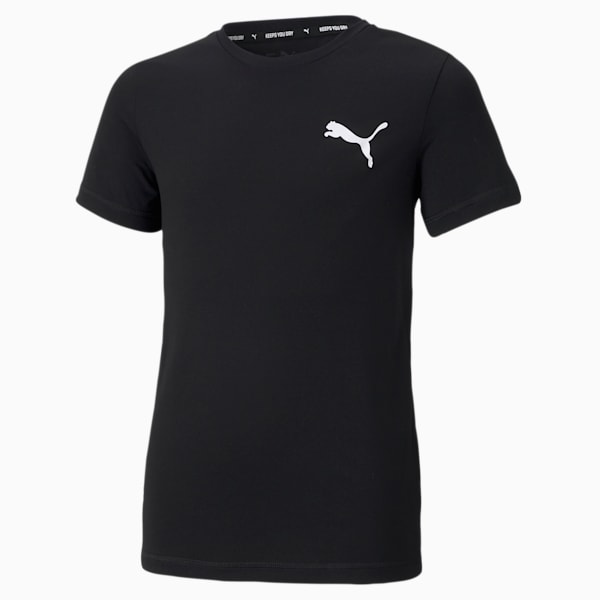Active Small Logo Boy's T-Shirt, Puma Black, extralarge-AUS