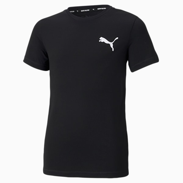 Active Small Logo Tee Youth, Puma Black, extralarge