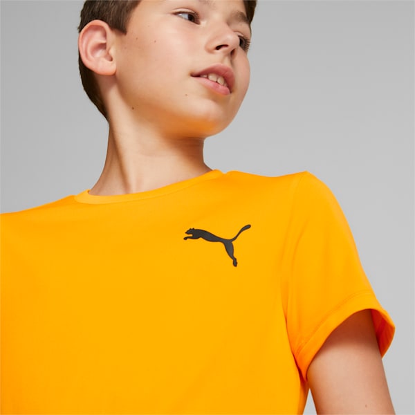 Active Small Logo Boy's T-Shirt, Tangerine, extralarge-IND