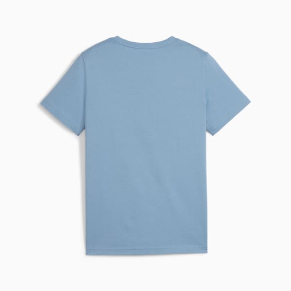 Playera juvenil de dos tonos con logotipo Essentials+, Zen Blue, extralarge