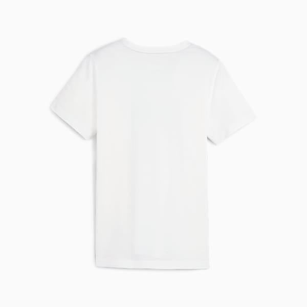 Playera juvenil de dos tonos con logotipo Essentials+, PUMA White-PUMA Black, extralarge