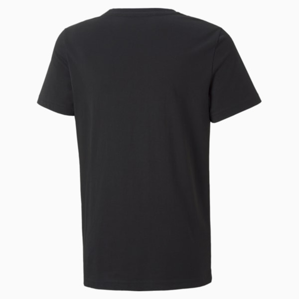 Playera juvenil de dos tonos con logotipo Essentials+, Puma Black-lemon, extralarge