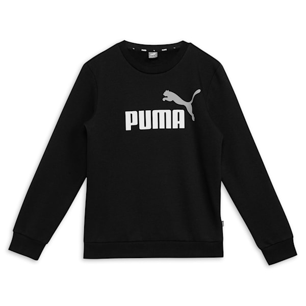 Two Tone Big Logo Youth Sweatshirt, PUMA White-Medium Gray, extralarge-IND