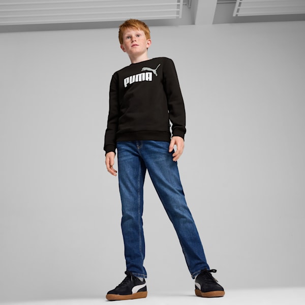 Two Tone Big Logo Youth Sweatshirt, PUMA White-Medium Gray, extralarge-IND