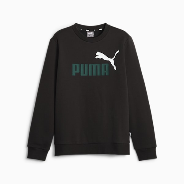 Two Tone Big Logo Youth Sweatshirt, PUMA Black-malachite, extralarge-IND