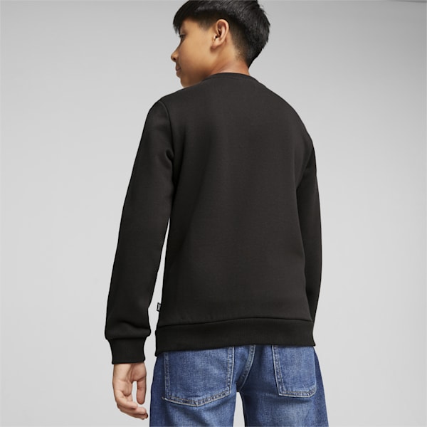 Two Tone Big Logo Youth Sweatshirt, PUMA Black-malachite, extralarge-IND