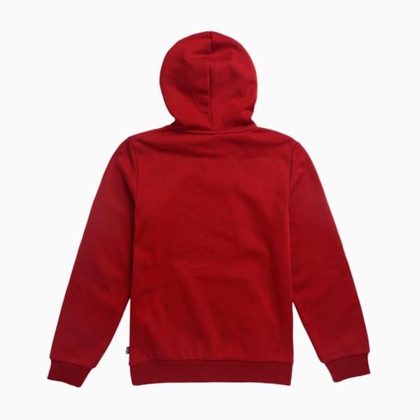 Essential+ 2 Colour Big Logo Boy's Hoodie, Intense Red, extralarge-IND