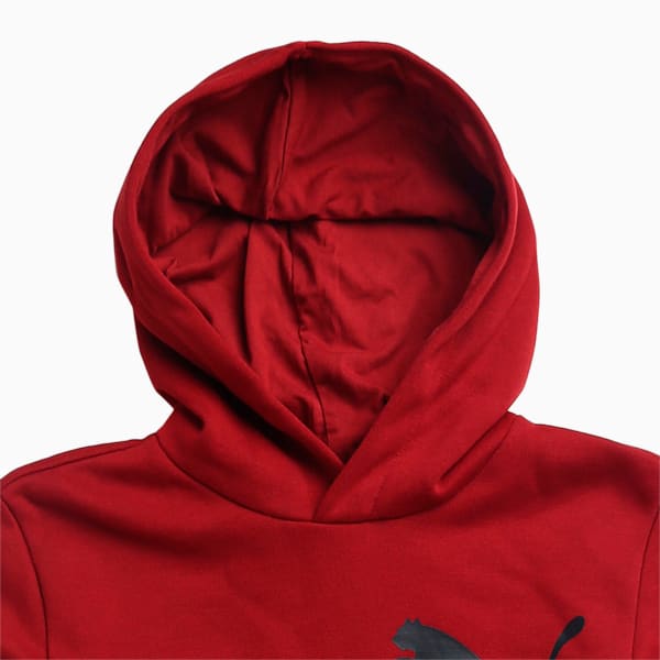 Essential+ 2 Colour Big Logo Boy's Hoodie, Intense Red, extralarge-IND