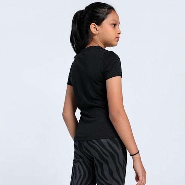 Active Girls T-Shirt, Puma Black, extralarge-IND