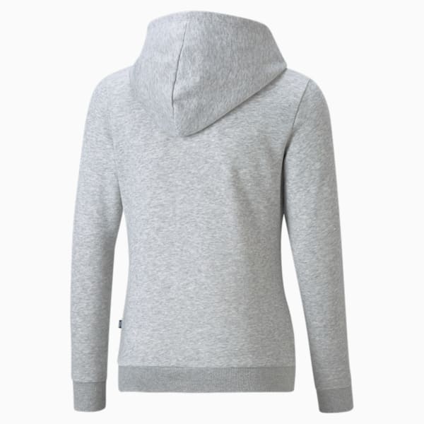 Sudadera con capucha con logotipo Essentials+ para jóvenes, Light Gray Heather, extralarge