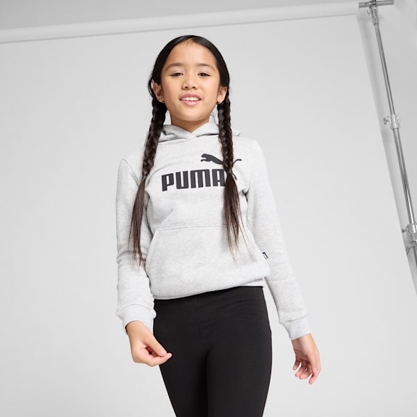 Essentials Logo Hoodie Big Kids, Light Gray Heather, extralarge