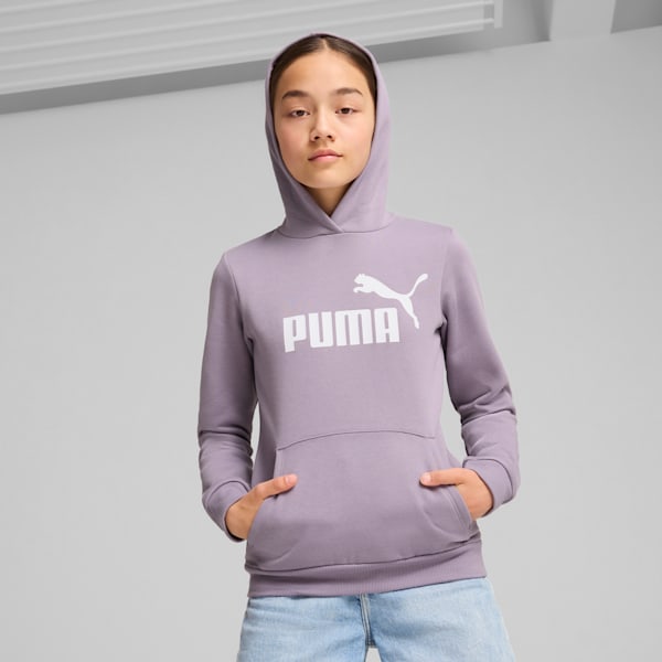 Sudadera con capucha con logotipo Essentials+ para jóvenes, Pale Plum, extralarge