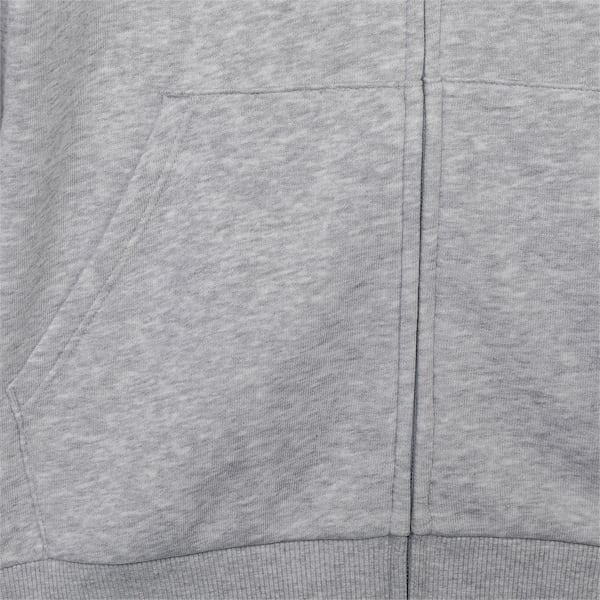 Essentials Small Logo Full-Zip Youth Hoodie, Light Gray Heather, extralarge-IND