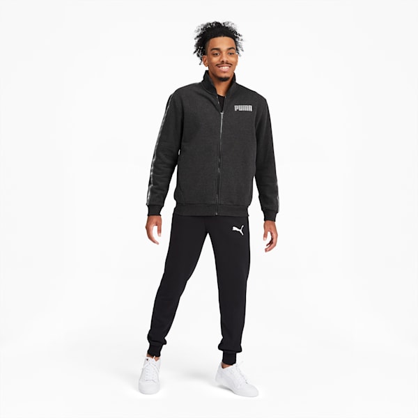 Metallic Nights Men's Full Zip Jacket, Dark Gray Heather, extralarge