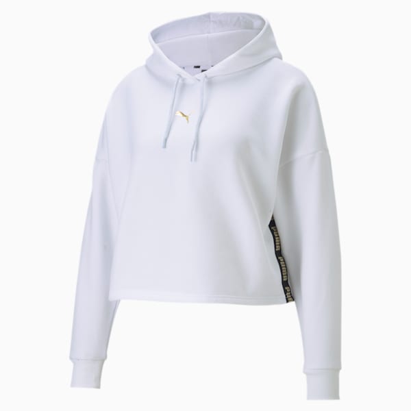 Metallic Nights Women's Hoodie, Puma White, extralarge-IND