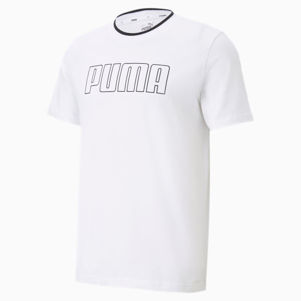 PUMA Block Tipping Men's Tee, Puma White, extralarge