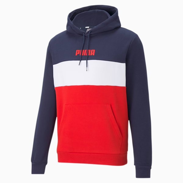 PUMA Block Men's Hoodie, Peacoat, extralarge