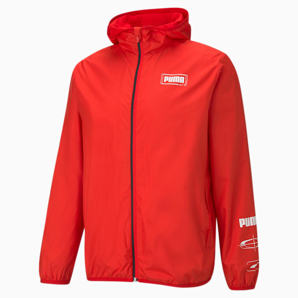 Essentials Rebel Men's Windbreaker, High Risk Red, extralarge