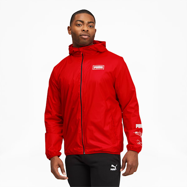 Essentials Rebel Men's Windbreaker, High Risk Red, extralarge