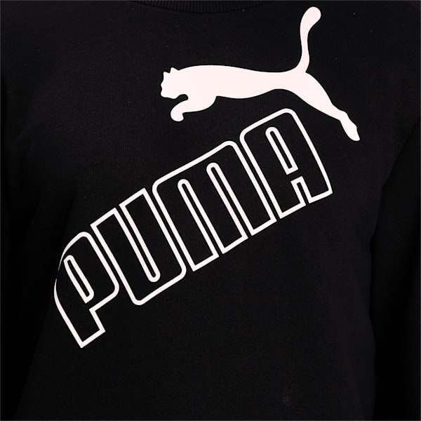 BIG LOGO Crew Full Length Sweatshirt, Puma Black, extralarge-IND