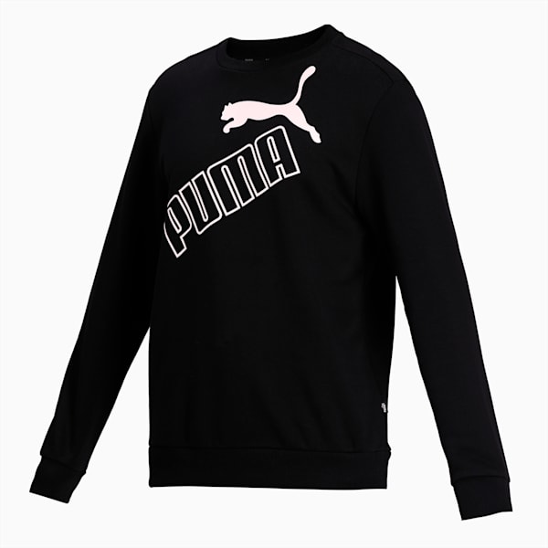 BIG LOGO Crew Full Length Sweatshirt, Puma Black, extralarge-IND