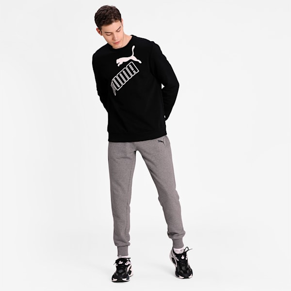 BIG LOGO Crew Full Length Sweatshirt, Puma Black, extralarge-IND