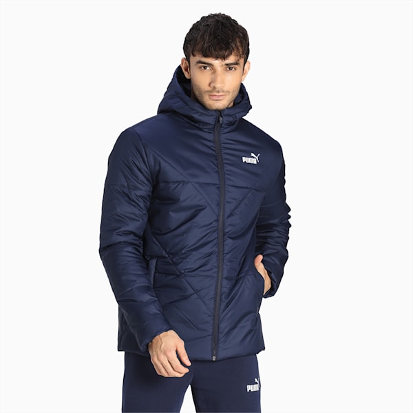 Men's Regular Fit Padded Jacket, Peacoat, extralarge-IND