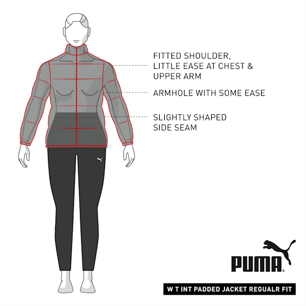 Women's Regular Fit Padded Jacket, Puma Black, extralarge-IND