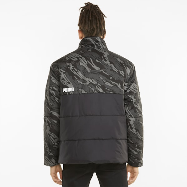 Men's Printed Padded Jacket, Puma Black, extralarge-AUS