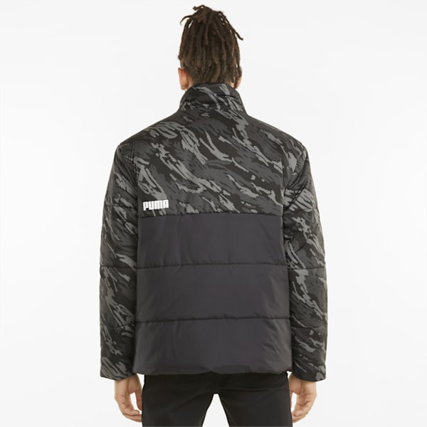 Men's Printed Padded Jacket, Puma Black, extralarge-IND
