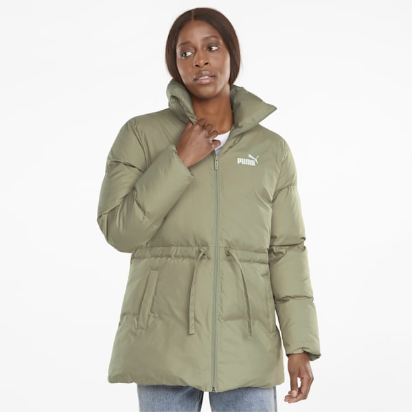 Eco Relaxed Fit Women's Puffer Jacket, Spray Green, extralarge-IND