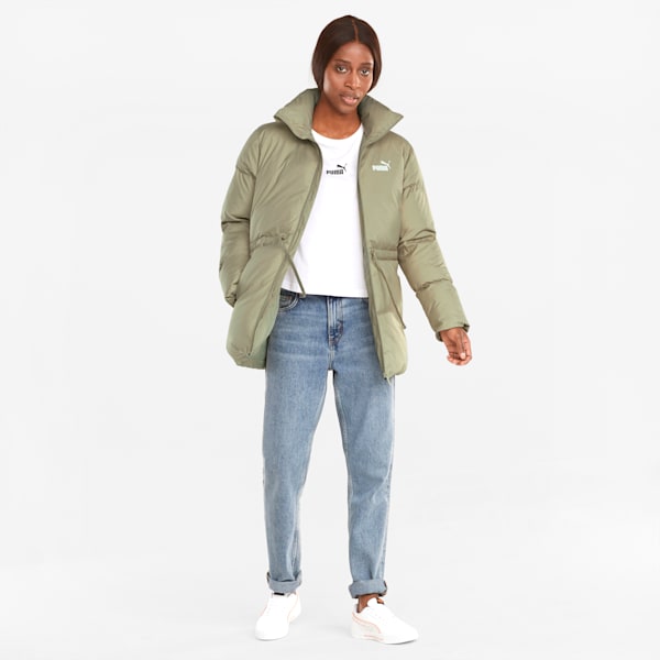 Essential+ Eco Relaxed Fit Women's Puffer Jacket, Spray Green, extralarge-IND