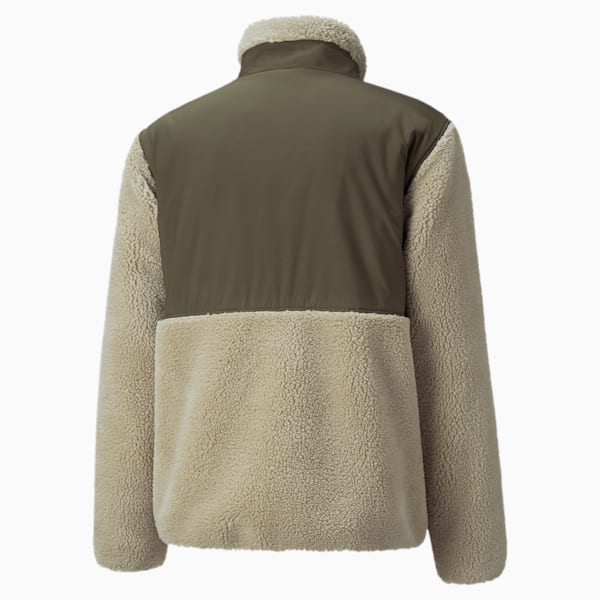 Sherpa Hybrid Regular Fit Padded Men's Regular Fit Jacket, Spray Green, extralarge-IND
