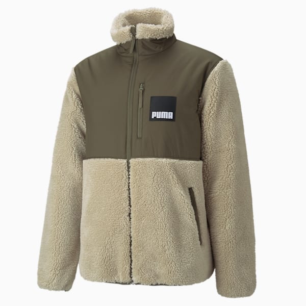 Sherpa Hybrid Regular Fit Padded Men's Regular Fit Jacket, Spray Green, extralarge-IND