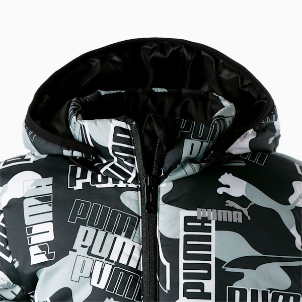 キッズ ボーイズ AOP パデッド 中綿 ジャケット 116-164cm, Puma Black, extralarge-JPN