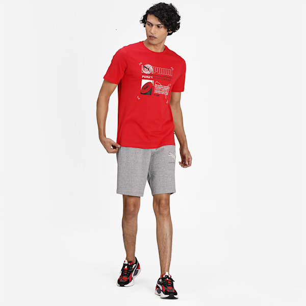 Reflective Men's Regular Fit T-shirt, High Risk Red, extralarge-IND