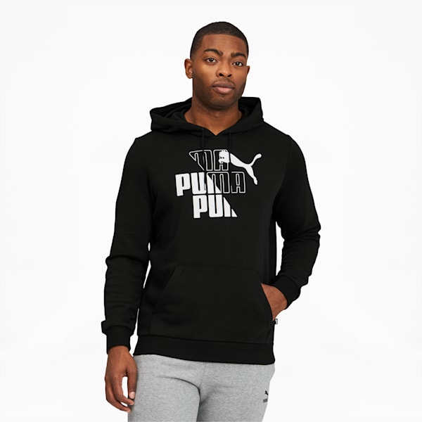 Graphic Men's Hoodie, Puma Black, extralarge