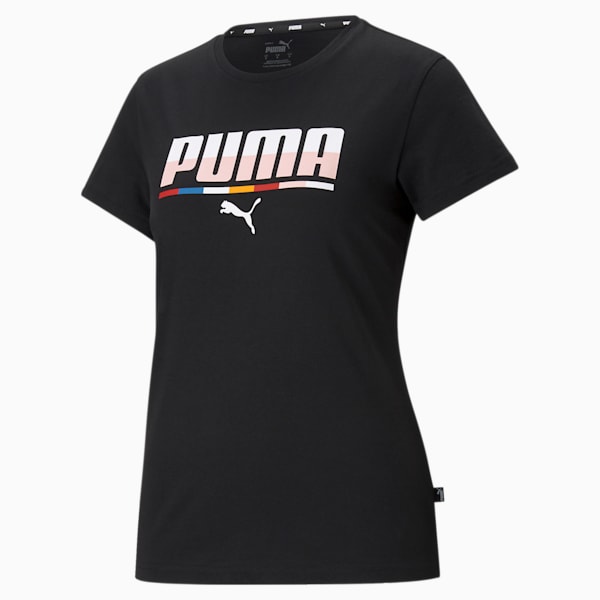 Multicoloured Women's  T-shirt, Puma Black