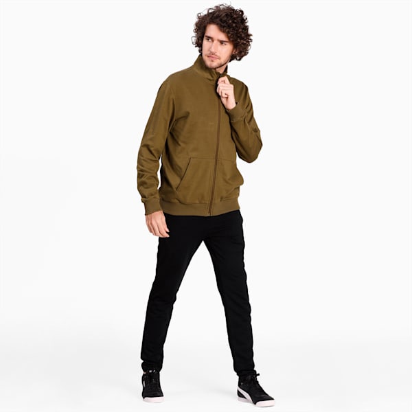 Camo Box Graphic Full-Zip Men's Sweatshirt, Dark Olive, extralarge-IND