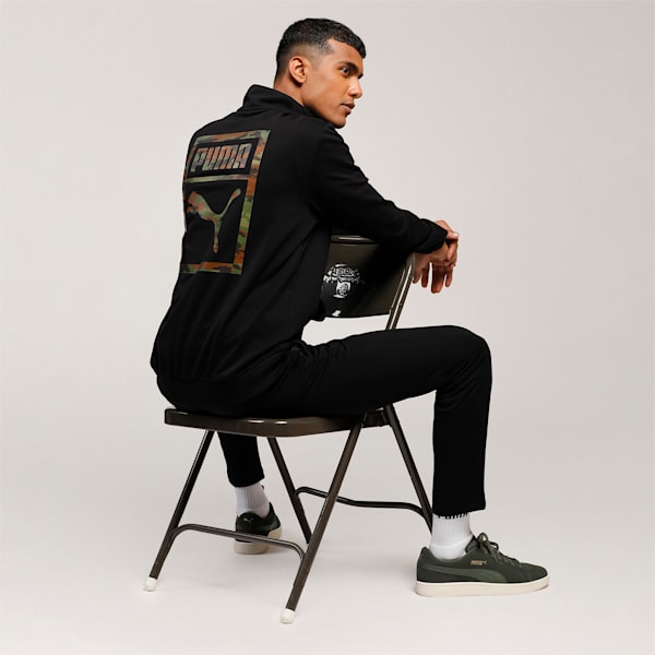 Camo Box Graphic Full-Zip Men's Sweatshirt, Puma Black, extralarge-IND